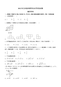 2022年辽宁省大连市九年级双基学业水平评估考试数学试题（有答案）