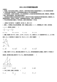 四川省都江堰市初2022年中考一模数学试题含解析