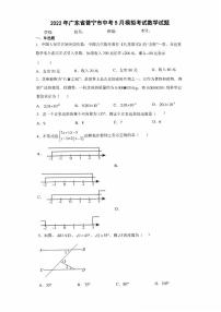 2022年广东省普宁市中考5月模拟考试数学试题(含答案)