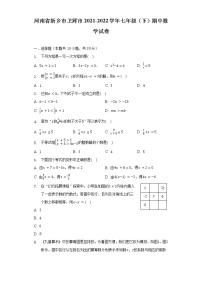 河南省新乡市卫辉市2021-2022学年七年级（下）期中数学试卷（含解析）