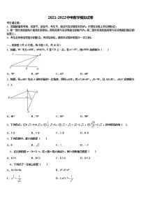 扬州市达标名校2021-2022学年中考数学最后冲刺模拟试卷含解析