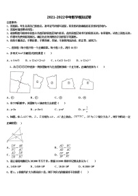 浙江省诸暨市陶朱中学2021-2022学年中考二模数学试题含解析