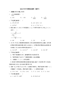 2022年中考数学模拟试题及参考答案与试题解析