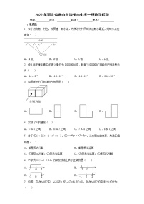 2022年河北省唐山市滦州市中考一模数学试题(word版含答案)