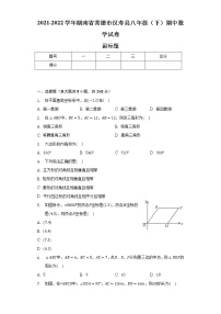 2021-2022学年湖南省常德市汉寿县八年级（下）期中数学试卷（含解析）