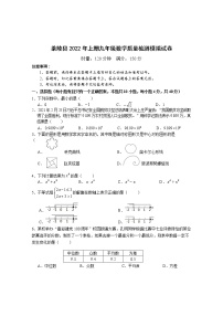 2022年湖南省株洲市茶陵县九年级质量检测模拟数学试题(word版无答案)