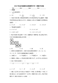 2022年山东省德州市陵城区中考一模数学试题(word版含答案)