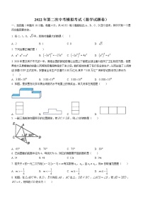 2022年安徽省马鞍山市雨山区第二次中考模拟考试数学试题(word版含答案)