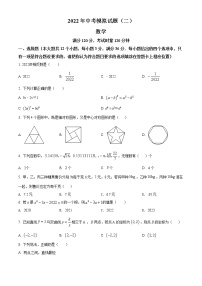 2022年湖南省娄底市新化县中考模拟（二）数学试题(word版含答案)