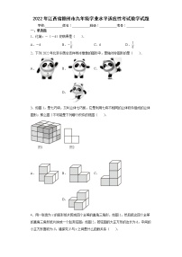 2022年江西省赣州市九年级学业水平适应性考试数学试题(word版含答案)