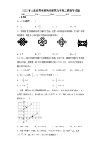 2022年山东省青岛西海岸新区九年级二模数学试题(word版含答案)