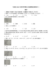 2022年云南省昭通市巧家县九年级下学期模拟诊断练习数学试题（二）(word版含答案)