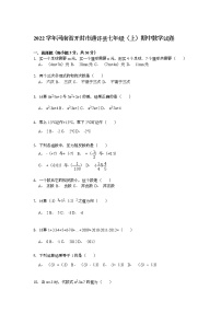 【解析版】2022年开封市通许县七年级上期中数学试卷