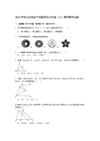 【解析版】2022年济宁市曲阜市八年级上期中数学试卷