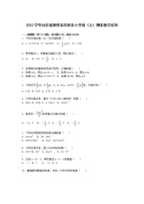 【解析版】2022学年潍坊市高密市七年级上期末数学试卷