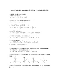 【解析版】包头市青山区2022学年八年级上期中数学试卷