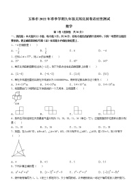 2022年广西玉林市九年级无纸化阅卷适应性测试数学试题(word版含答案)