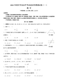 2022年广西百色市靖西市初中学业水平适应性模拟测试数学试题（一）(word版含答案)