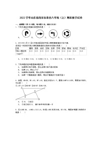 【解析版】菏泽市单县2022学年八年级上期末数学试卷