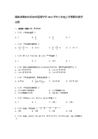 【解析版】耒阳市冠湘中学2022年七年级上期末数学试卷