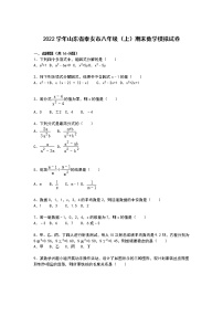 【解析版】泰安市2022学年八年级上期末数学模拟试卷