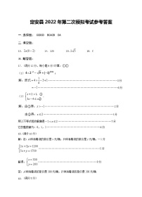 海南省定安县九年级数学第二次模拟考及答案