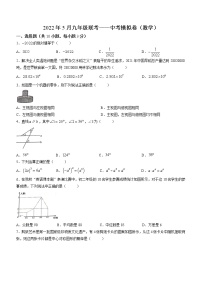 2022年湖北省随州市高新区九年级下学期5月联考数学试题(word版无答案)