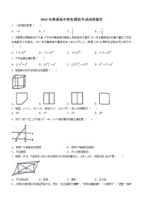 2022年河南省周口市鹿邑县九年级中考招生模拟考试数学试题(word版含答案)