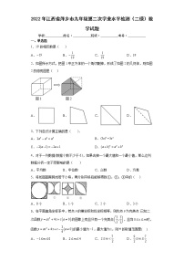 2022年江西省萍乡市九年级第二次学业水平检测（二模）数学试题(word版含答案)