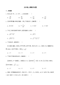 2022年上海市青浦区九年级中考二模数学试题（附答案）