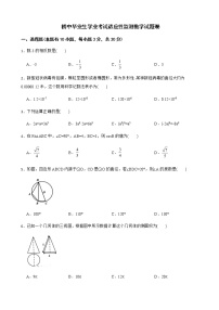 2022年浙江省湖州市长兴县初中毕业生学业考试适应性监测数学试题卷（附答案）