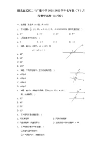 湖北省武汉二中广雅中学2021-2022学年七年级（下）月考数学试卷（3月份）（含解析）