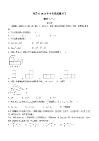 2022年福建省龙岩市中考适应性练习(一）数学试题(word版含答案)