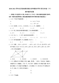 2020-2021学年江苏省南通市海安市李堡初中等十校七年级（下）期中数学试卷