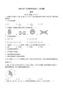 2022年四川省广元市昭化区九年级二诊数学试题(word版含答案)