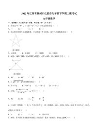 2022年江苏省扬州市仪征市九年级下学期二模考试 数学 试题（含答案）