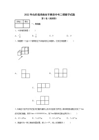 2022年山东省济南市平阴县中考二模数学试题