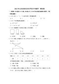 2022年山东省泰安市东平县中考数学一模试卷