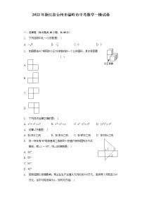 2022年浙江省台州市温岭市中考数学一模试卷（含解析）