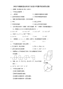 2022年湖南省永州市宁远县中考数学适应性试卷(word版无答案)