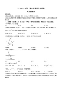 2022年河南省许昌市第二次中招模拟考试试卷数学（二模 ） (word版无答案)