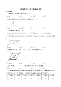 2022人教版数学八年级下册期末测试题