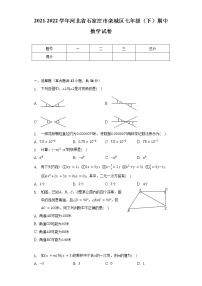 2021-2022学年河北省石家庄市栾城区七年级（下）期中数学试卷（含解析）