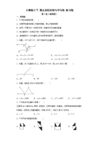 数学人教版第五章 相交线与平行线综合与测试巩固练习