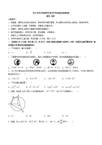 2022年湖南省长沙市初中学业水平考试适应性测试卷（四）数学试题(word版含答案)