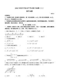 2022年山东省潍坊市诸城市中考三模数学试题(word版含答案)