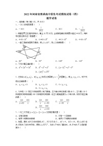 2022年河南省郑州中考模拟考试数学试卷（四）（含答案）