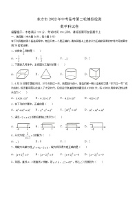 2022年海南省东方市中考备考第二轮模拟检测数学试题(word版含答案)