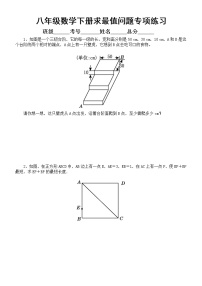 初中数学八年级下册求最值问题专项练习（附参考答案）