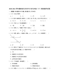 2020-2021学年湖南省长沙市宁乡市七年级（下）期末数学试卷